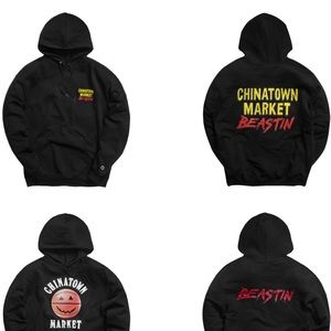 beastin x chinatown all hallows.hoodie black champion size Xl